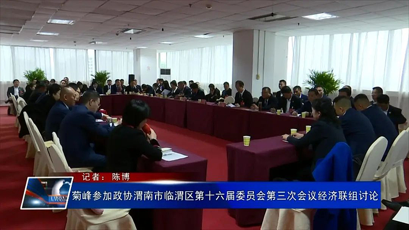 菊峰參加政協渭南市臨渭區第十六屆委員會第三次會議經濟聯組討論